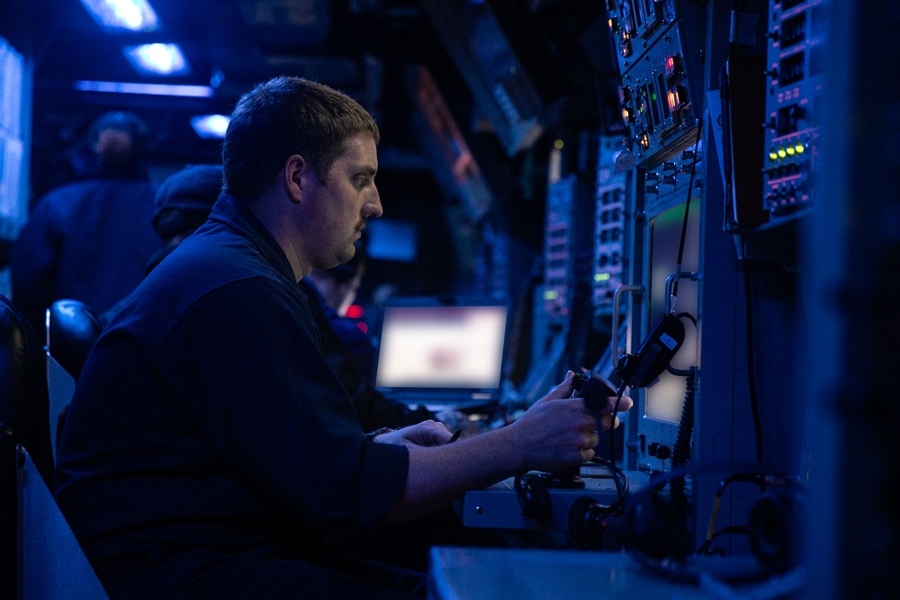 USS Wayne E. Meyer conducts operations in the U.S. Central Command area of responsibility as part of the Nimitz Carrier Strike Group