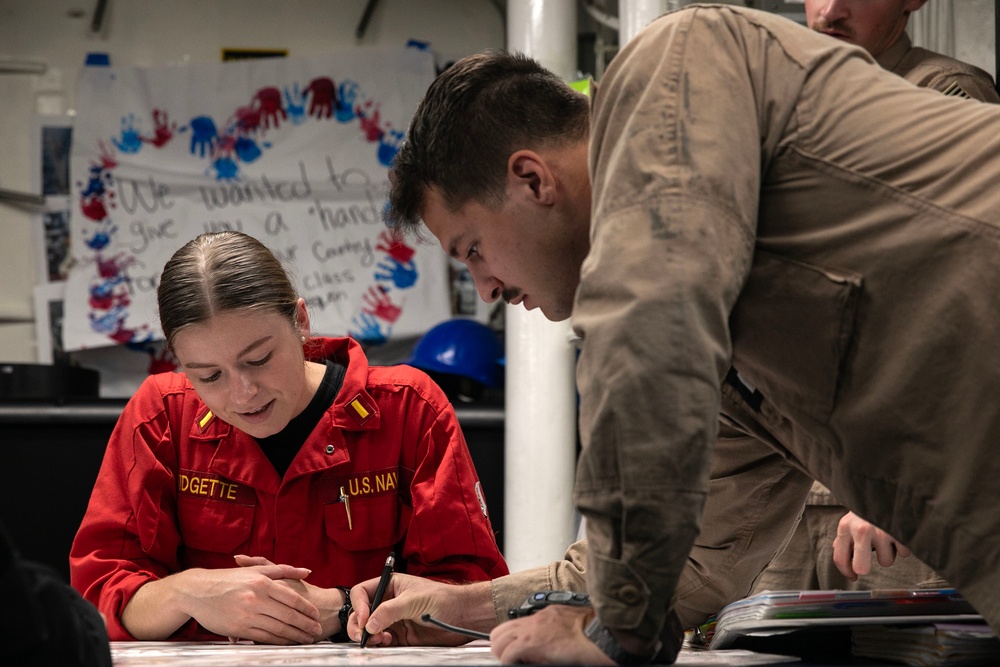 USS Wayne E. Meyer conducts operations in the U.S. Central Command area of responsibility as part of the Nimitz Carrier Strike Group