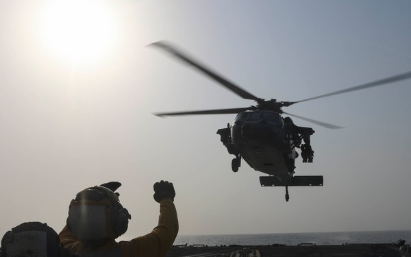 USS FORREST SHERMAN (DDG 98) FLIGHT OPS.