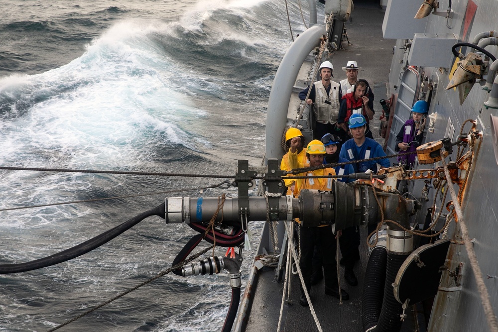 USS Wayne E. Meyer conducts operations in the U.S. Central Command area of responsibility as part of the Nimitz Carrier Strike Group