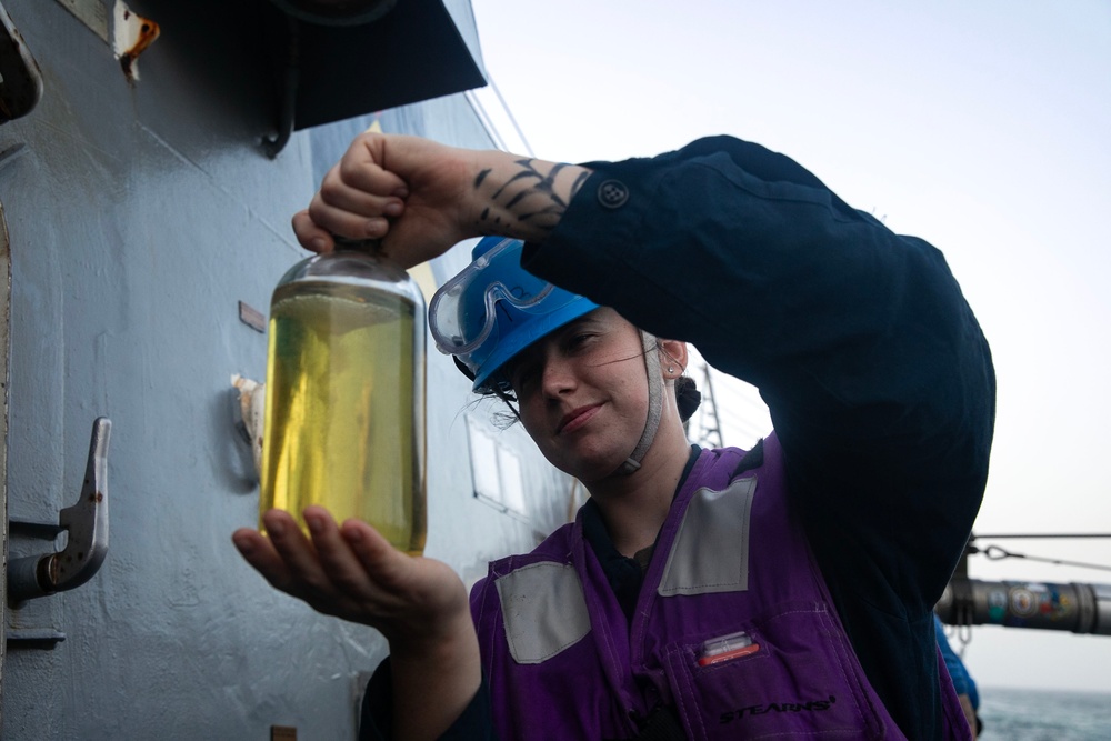 USS Wayne E. Meyer conducts operations in the U.S. Central Command area of responsibility as part of the Nimitz Carrier Strike Group