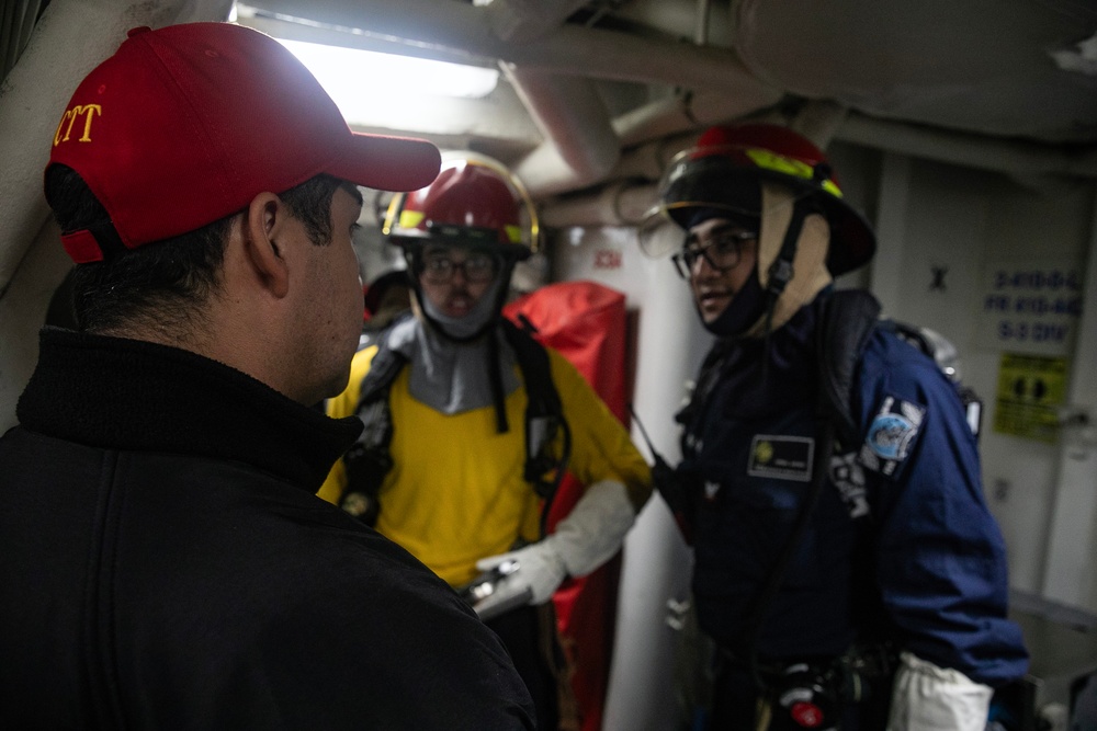 USS Wayne E. Meyer conducts operations in the U.S. Central Command area of responsibility as part of the Nimitz Carrier Strike Group
