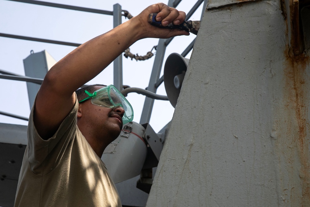 USS Wayne E. Meyer conducts operations in the U.S. Central Command area of responsibility as part of the Nimitz Carrier Strike Group