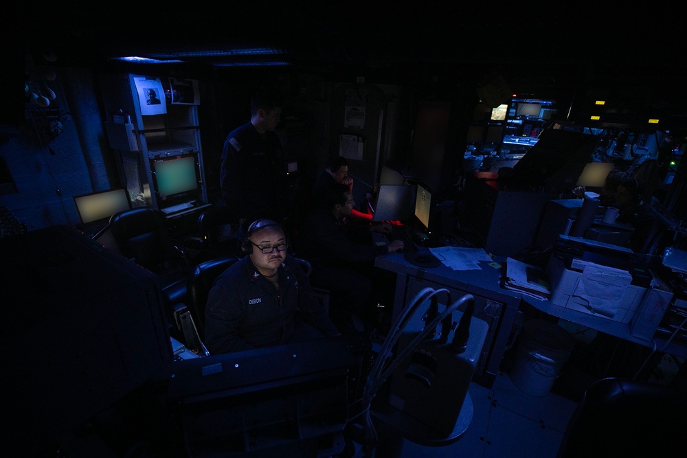 USS Wayne E. Meyer conducts operations in the U.S. Central Command area of responsibility as part of the Nimitz Carrier Strike Group