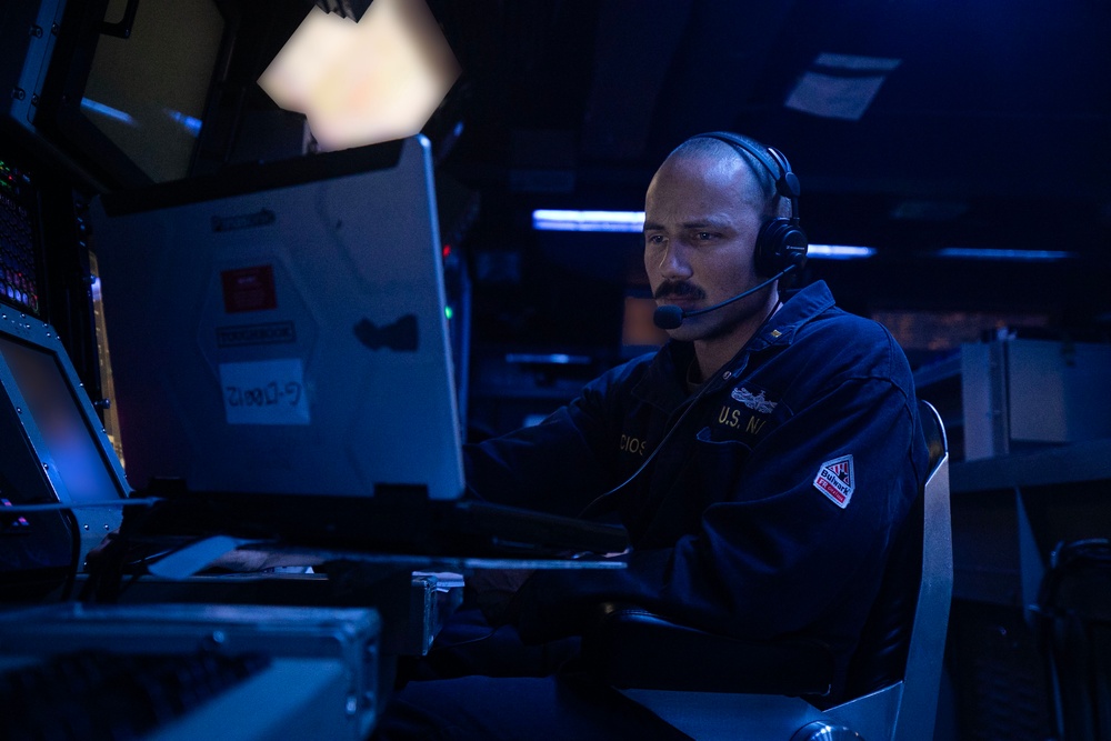 USS Wayne E. Meyer conducts operations in the U.S. Central Command area of responsibility as part of the Nimitz Carrier Strike Group