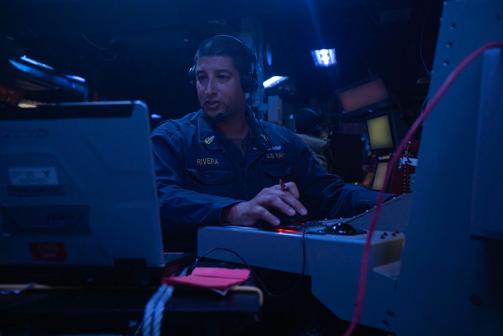 USS Wayne E. Meyer conducts operations in the U.S. Central Command area of responsibility as part of the Nimitz Carrier Strike Group