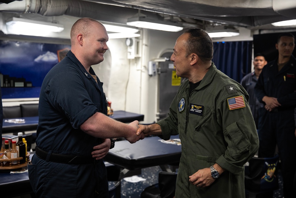 USS Wayne E. Meyer conducts operations in the U.S. Central Command area of responsibility as part of the Nimitz Carrier Strike Group
