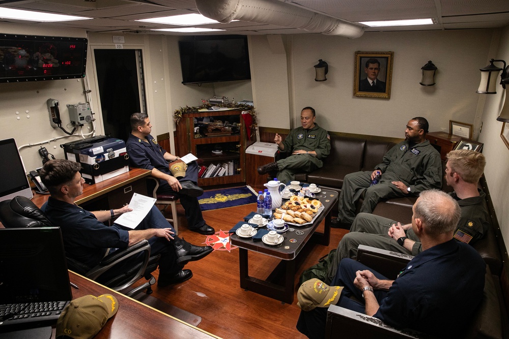 USS Wayne E. Meyer conducts operations in the U.S. Central Command area of responsibility as part of the Nimitz Carrier Strike Group