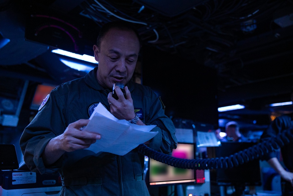 USS Wayne E. Meyer conducts operations in the U.S. Central Command area of responsibility as part of the Nimitz Carrier Strike Group