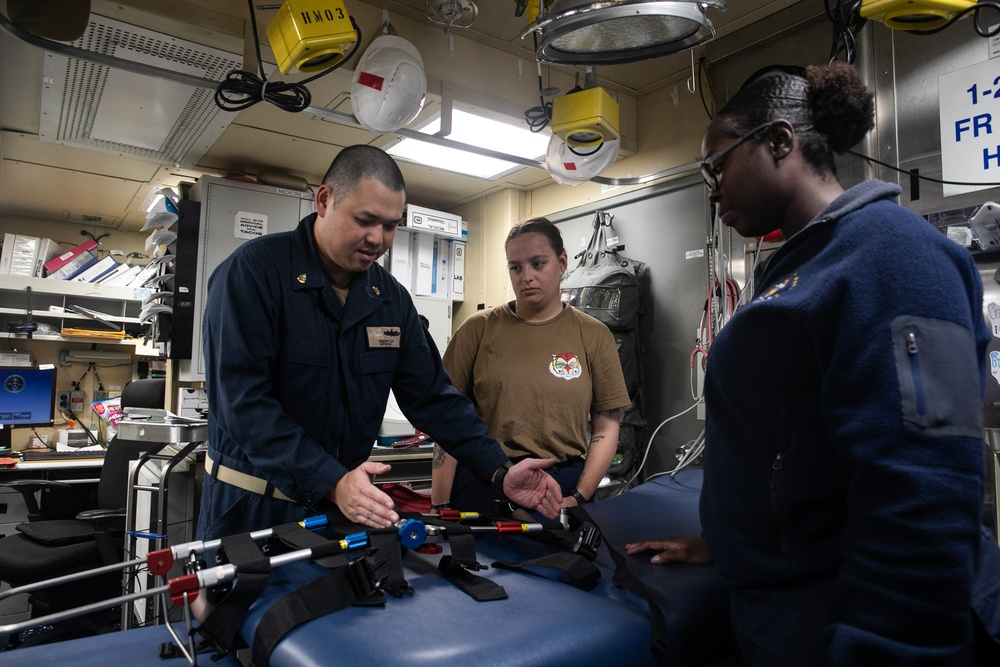 USS Wayne E. Meyer conducts operations in the U.S. Central Command area of responsibility as part of the Nimitz Carrier Strike Group