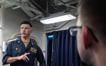 USS Wayne E. Meyer conducts operations in the U.S. Central Command area of responsibility as part of the Nimitz Carrier Strike Group