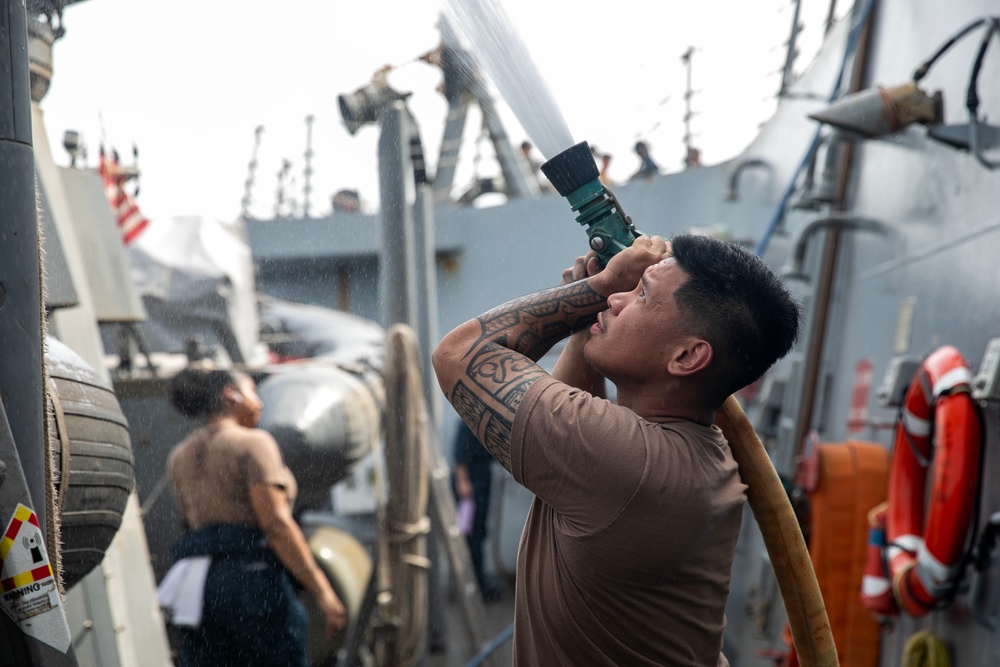 USS Wayne E. Meyer conducts operations in the U.S. Central Command area of responsibility as part of the Nimitz Carrier Strike Group