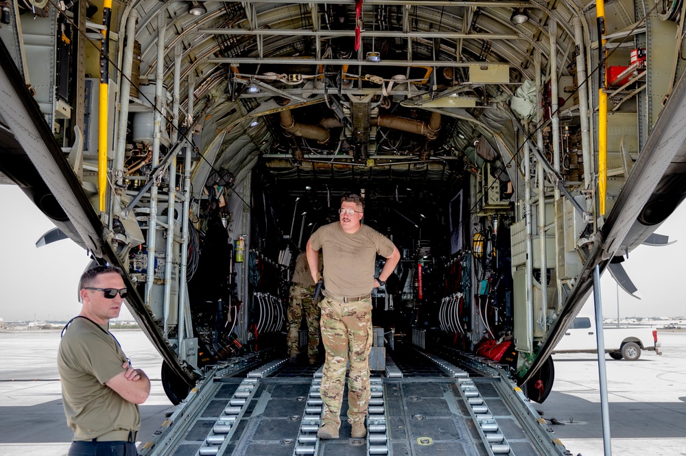 75th Expeditionary Airlift Squadron C-130 Takes Off for Mission Across Horn of Africa