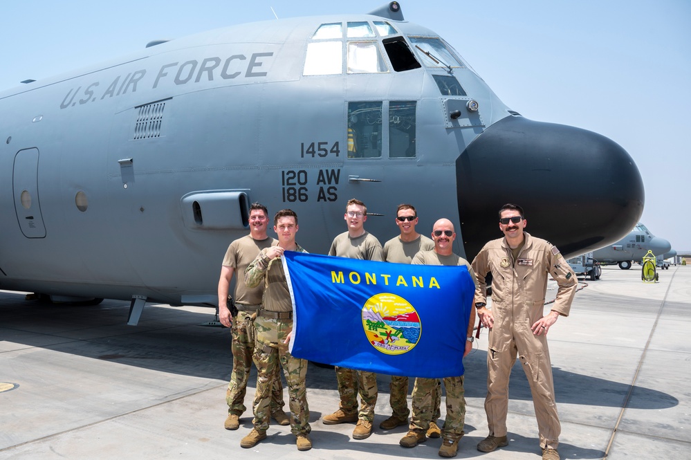75th Expeditionary Airlift Squadron C-130 Takes Off for Mission Across Horn of Africa