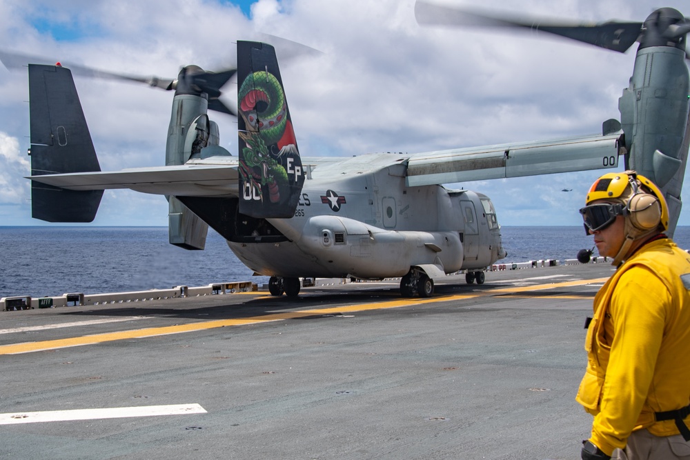 USS America (LHA 6) Conducts Flight Operations