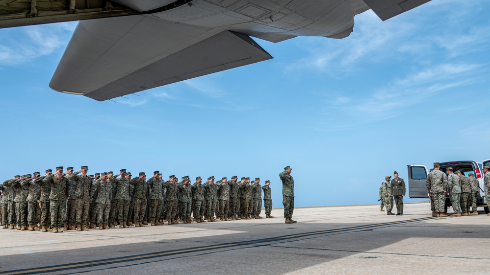 U.S. Marines honor fallen service member
