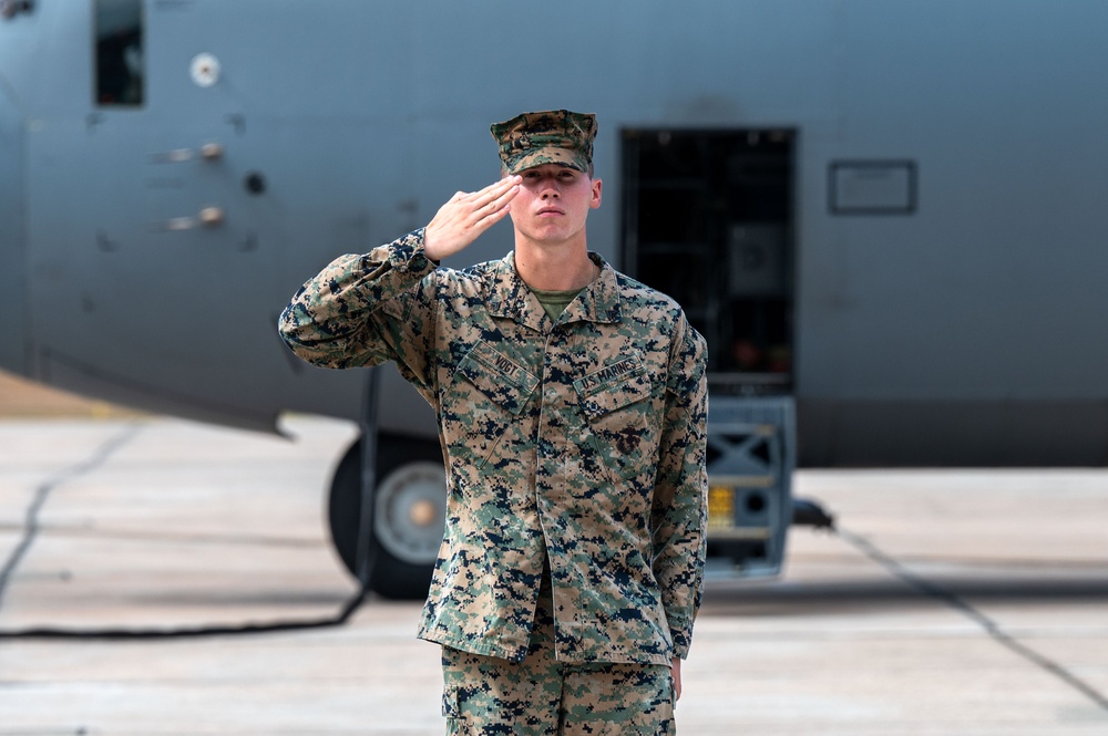 U.S. Marines honor fallen service member