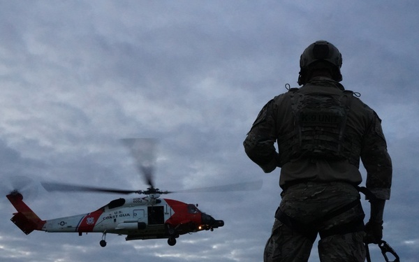 Coast Guard Maritime Security Response Team East K-9 Unit conducts training