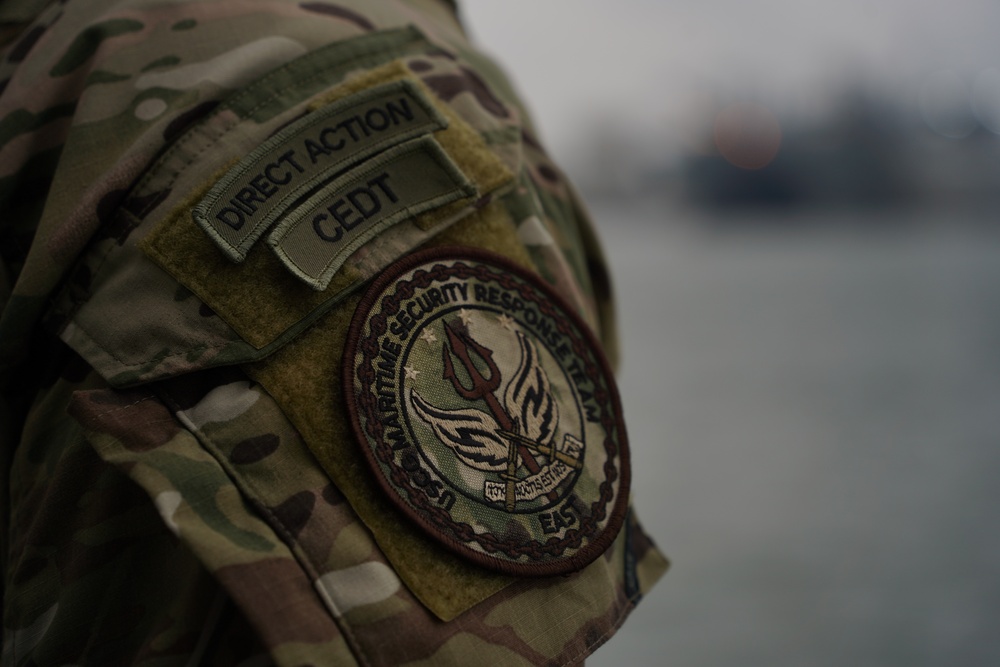 Coast Guard Maritime Security Response Team East K-9 Unit conducts training