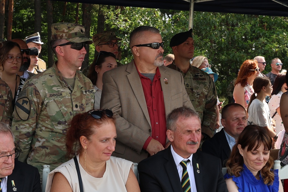 Pass and Review Ceremony for the Polish 10th Armor Cavalry Brigade