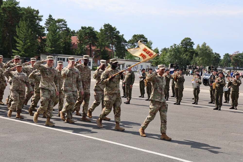 Pass and Review Ceremony for the Polish 10th Armor Cavalry Brigade