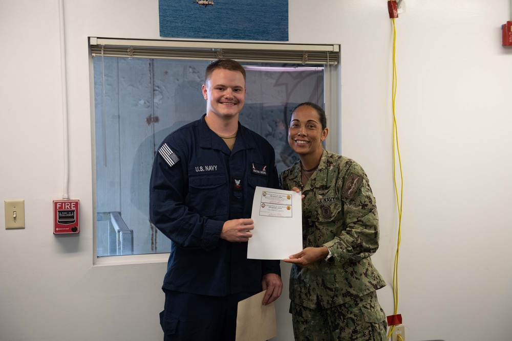 USS John C. Stennis (CVN 74) Awards Warfighter of the Week