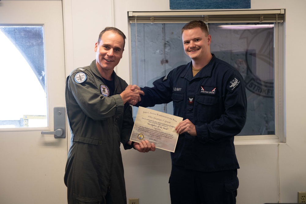 USS John C. Stennis (CVN 74) Awards Warfighter of the Week