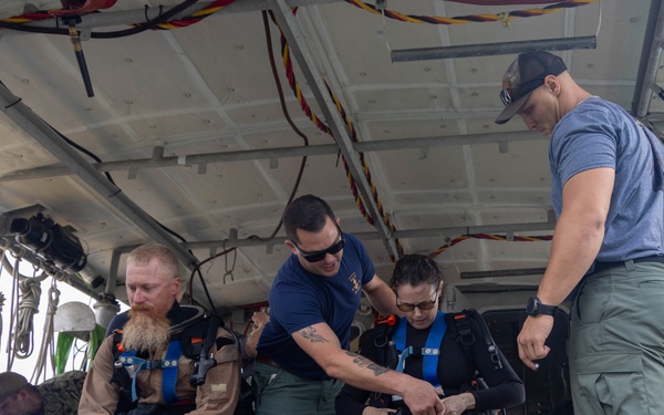 Rear Adm. Wolfson Diving Operation