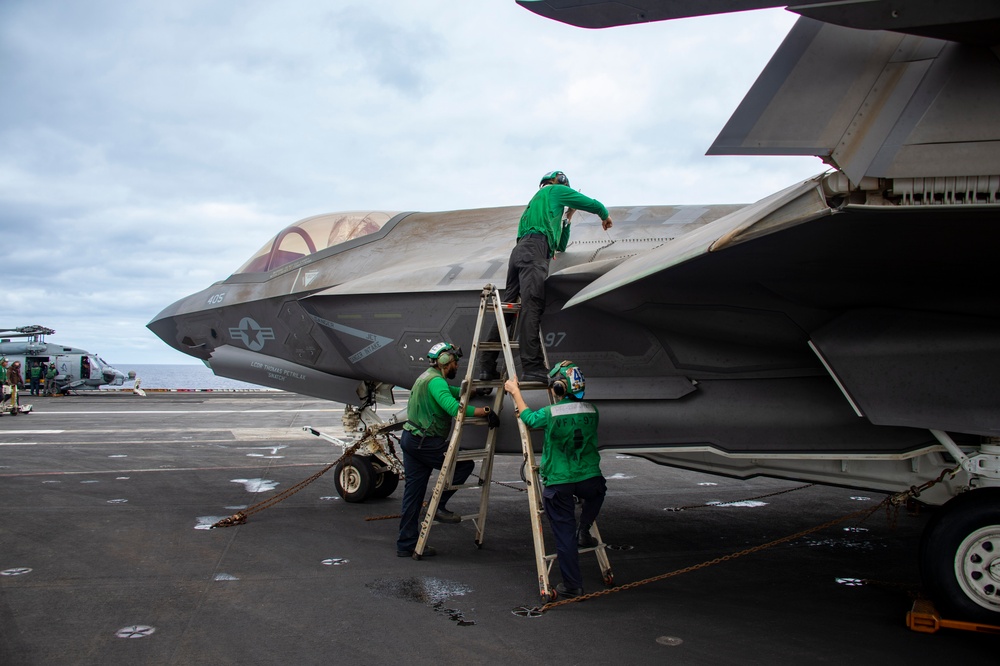 USS Carl Vinson conducts routine operations at sea