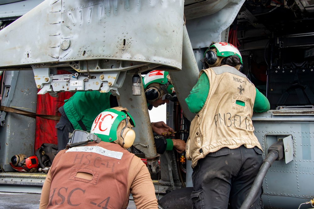 USS Carl Vinson conducts routine operations at sea