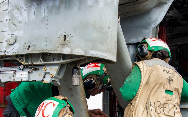 USS Carl Vinson conducts routine operations at sea