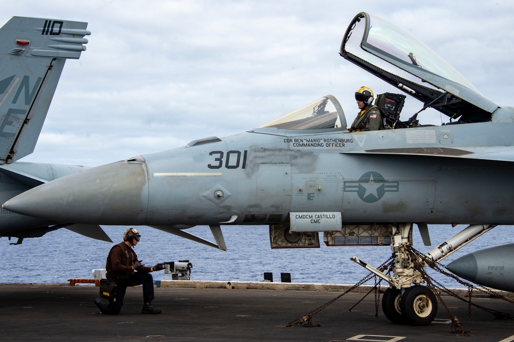 USS Carl Vinson conducts routine operations at sea