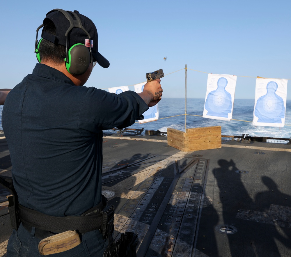 USS Bainbridge (DDG 96) Small Arms Shoot