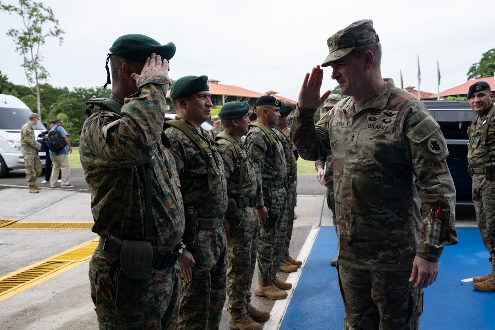 U.S. Army South Commander General Ryan visits service members in Panama
