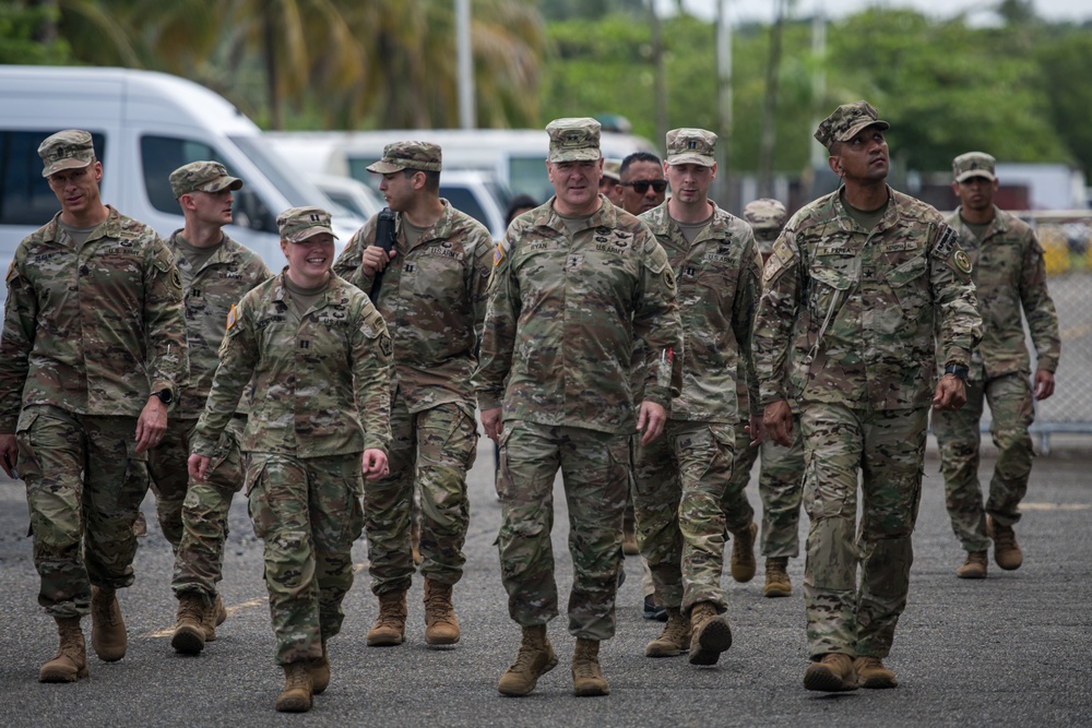 U.S. Army South Commander General Ryan visits service members in Panama