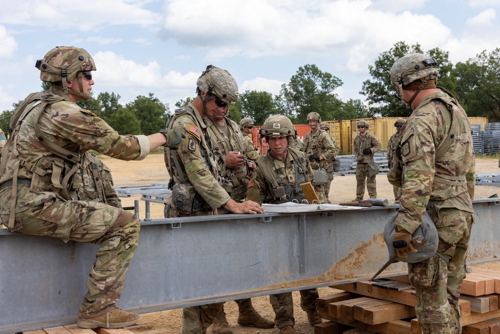 Reserve Soldiers Build Bridge