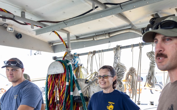 Rear Adm. Wolfson Diving Operation