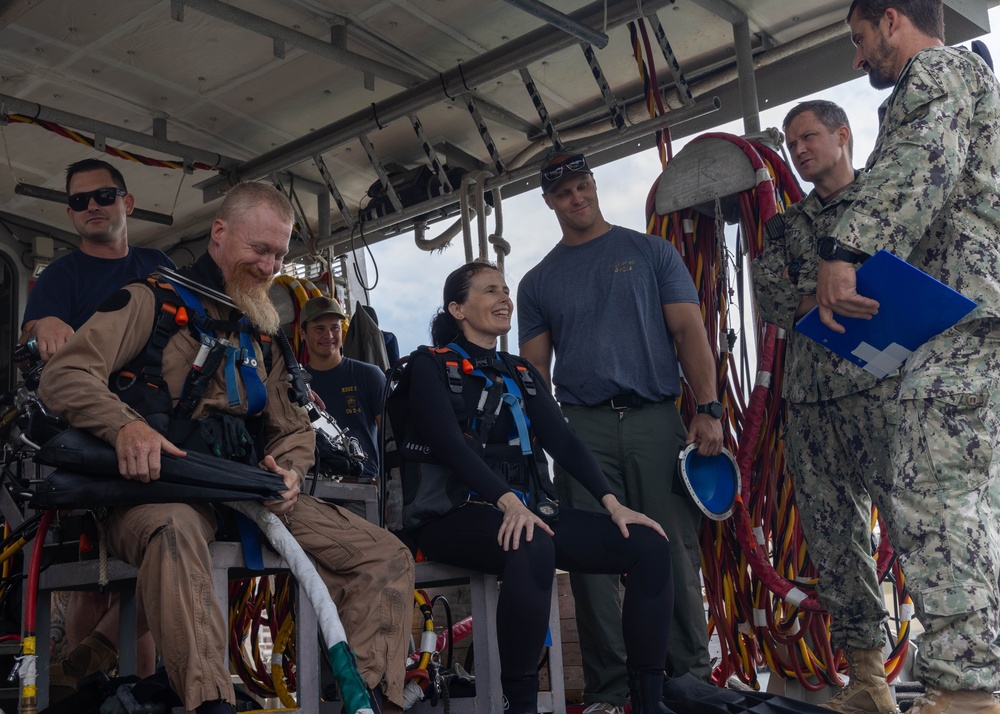 Rear Adm. Wolfson Diving Photos