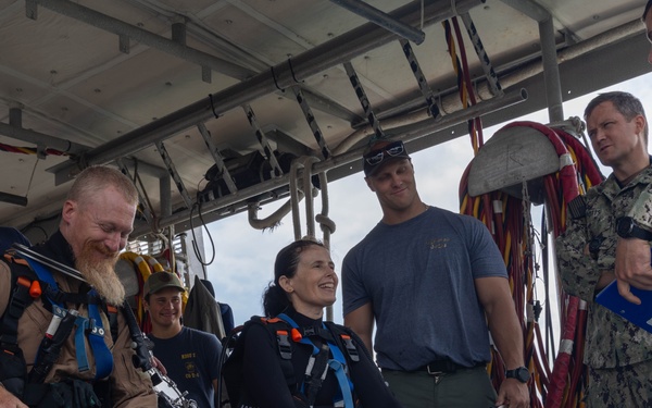 Rear Adm. Wolfson Diving Photos