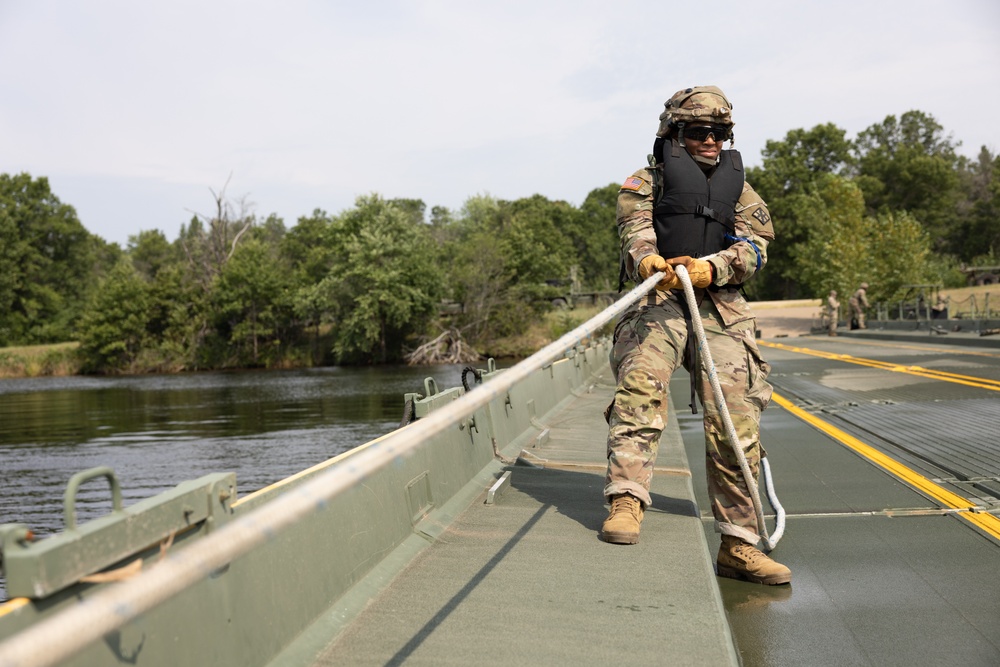 Soldier Holds Bridge Together