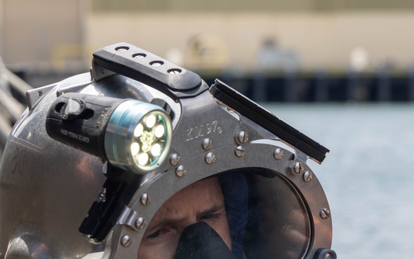 Rear Adm. Wolfson Diving Operation