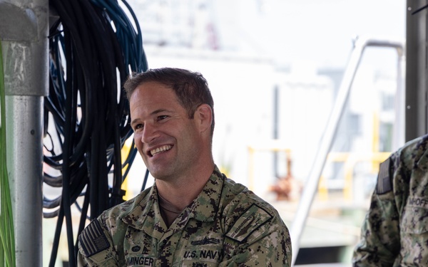 Rear Adm. Wolfson Diving Operation