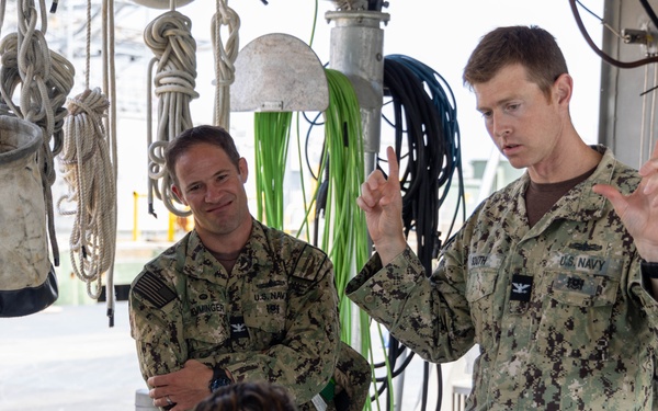 Rear Adm. Wolfson Diving Operation