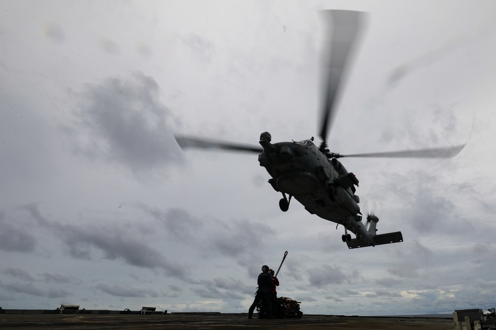 USS Princeton conducts routine operations while underway with Carrier Strike Group 1