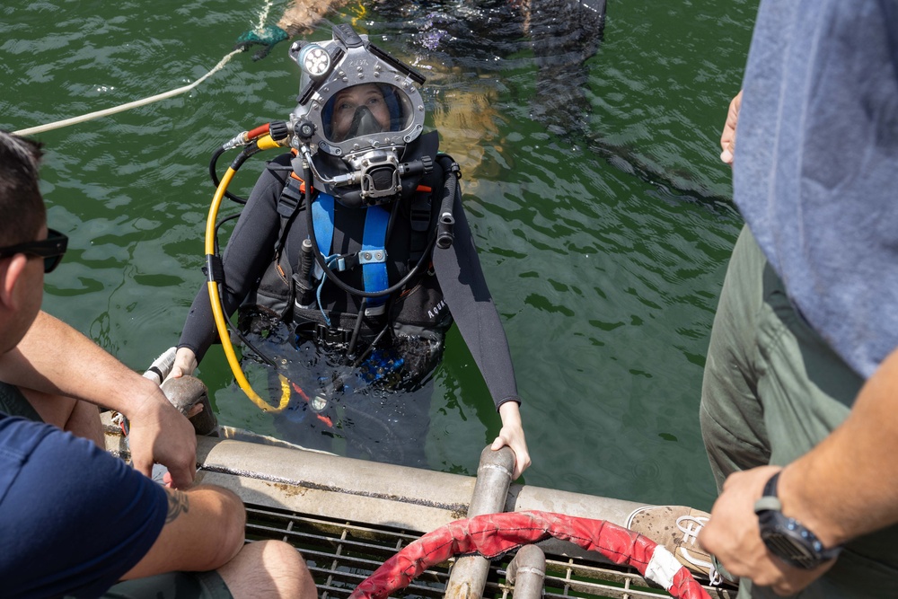 USFF Fleet Maintenance Officer Conducts Dive Inspection