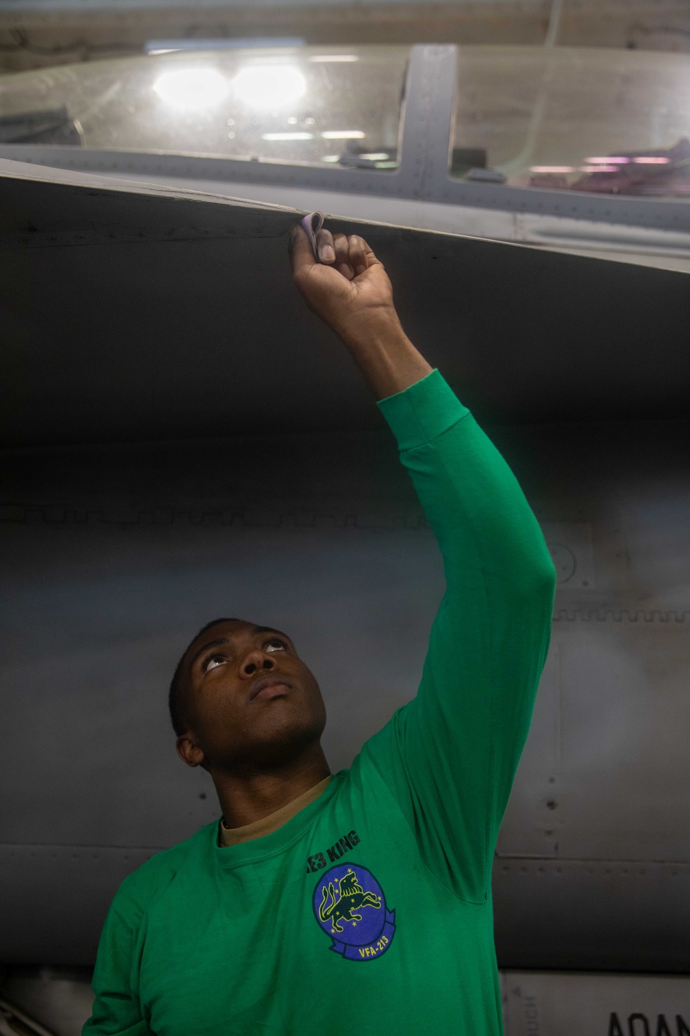 USS Gerald R. Ford (CVN 78) Sailor Conducts Maintenance