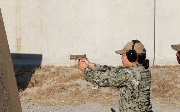 USS Chosin Conducts M18 Pistol Qualifications