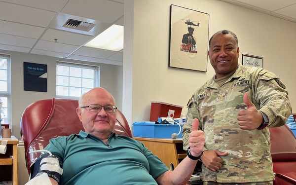 MAJ (Ret.) Darrell Griffin achieves 8 Gallon Whole Blood Donation