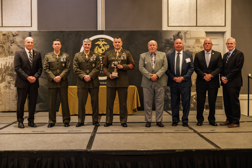 U.S. Marines and civilians awarded during MCA TECOM Awards Dinner