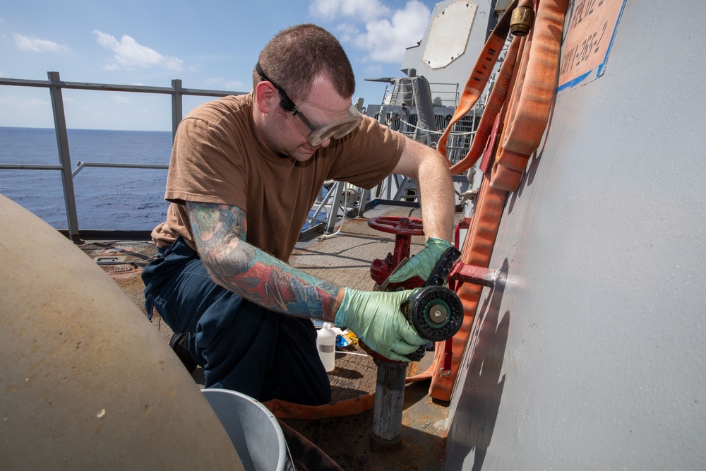 Sampson Conducts Routine Operation